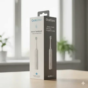 Illustration of toothbrush packaging featuring English and French text for the Canadian market.