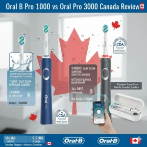 Infographic comparing the 1 cleaning mode of Pro 1000 vs the 3 modes of Pro 3000 with English and French labels.