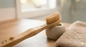 Eco-friendly bamboo kids manual toothbrush, a sustainable choice for Canadian families.