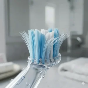 Diagram showing how Oral-B sensitive replacement heads fit onto various Oral-B electric toothbrush handles available in Canada.