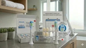 Convenient Sonicare DiamondClean replacement heads delivery service with fast shipping across Canada and provinces.