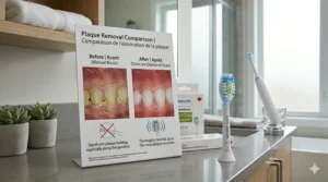 Authentic Philips Sonicare DiamondClean replacement heads packaging featuring English and French (têtes de brosse de rechange) text for Canadian consumers.