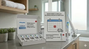 Sonicare DiamondClean replacement heads designed for whiter teeth and stain removal for a bright Canadian smile.