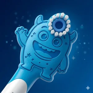 Close-up illustration of the Sparkly character on a Sonicare kids replacement head, a popular choice for Canadian dental hygiene routines.