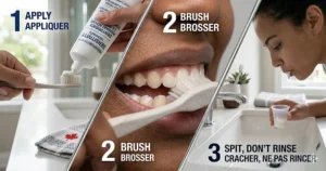 Illustration of a dental prescription for specialized sensitivity toothpaste being filled at a Canadian pharmacy.