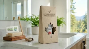 Sustainable packaging of the best anticavity toothpaste, reflecting Canadian environmental standards.