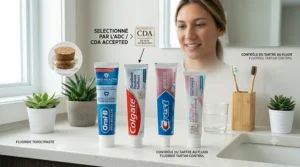 Choosing a fluoride toothpaste with the CDA Seal of Acceptance for tartar control.