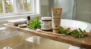 Eco-friendly tube of essential oil toothpaste providing fluoride-free cavity protection