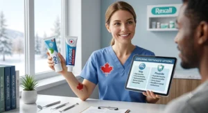 Canadian dental hygienist explaining the pros and cons of hydroxyapatite vs fluoride toothpaste options.