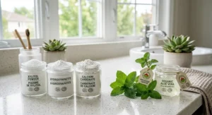 Comparison of natural mineral additives and fluoride alternatives in organic and natural toothpastes.