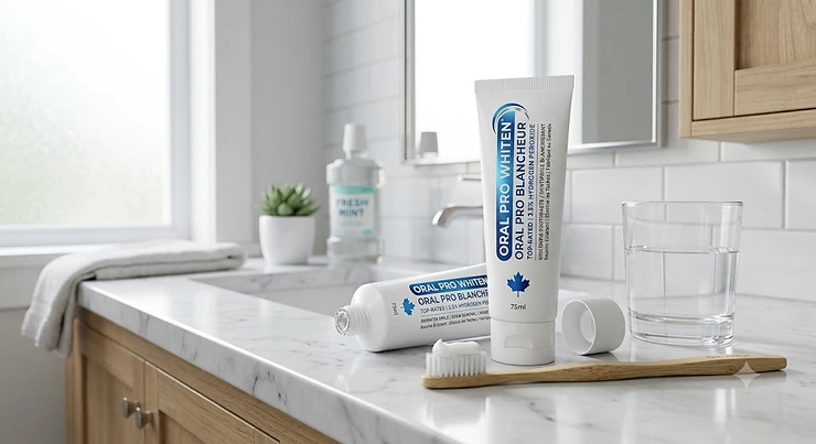 Top-rated hydrogen peroxide whitening toothpaste available in Canada for a brighter smile
