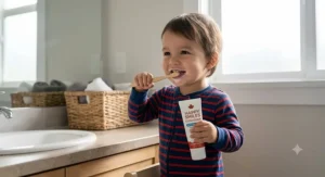 Safe to swallow nano hydroxyapatite toothpaste for kids and toddlers with gentle ingredients